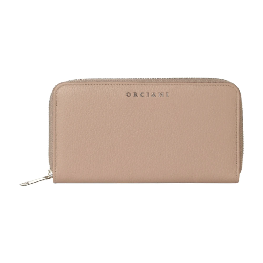 Orciani Femme Rose Accessoires, Taille: One Size Portefeuille Zippé En Cuir