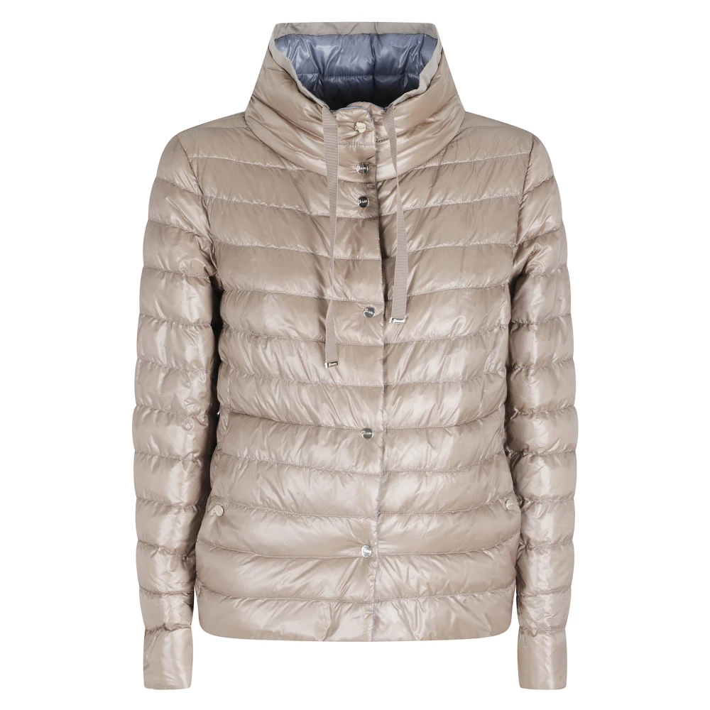Herno Kvinno Brun Jackor Dam, Xs, Piumino Reversible Down Jacket
