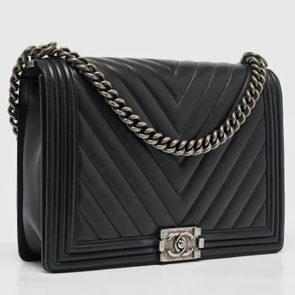 Chanel Vintage Pre-owned Leather chanel-bags Black Dames