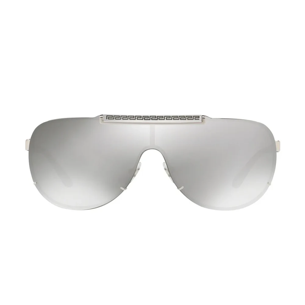 Versace Unisex Gray Bold Pilot Style Sunglasses - Sunglasses - 40 Mm - Accessories