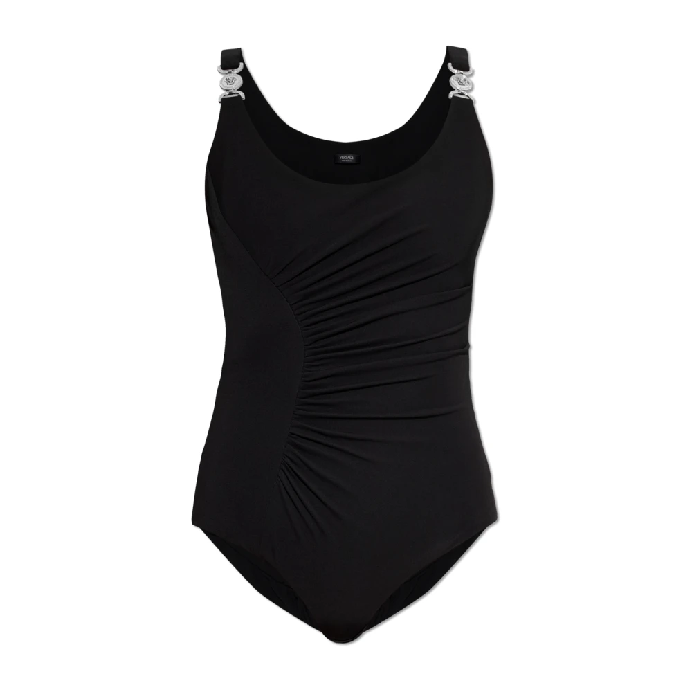Versace Vrouw Zwart Tops Dames, Xs, Stretch Crêpe Jersey Bodysuit