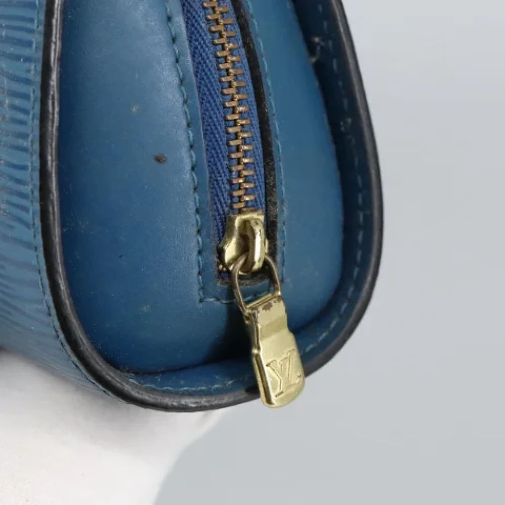Louis Vuitton Vintage Pre-owned Leather pouches Blue Dames