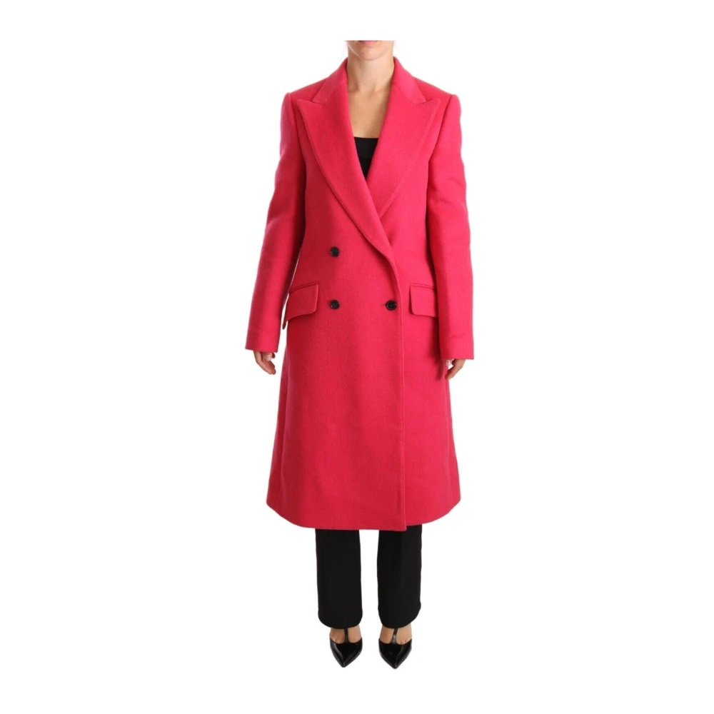 Dolce & Gabbana Women's Pink Double Breasted Trenchcoat Jacket - Double-Breasted Coats - Xs - Coats