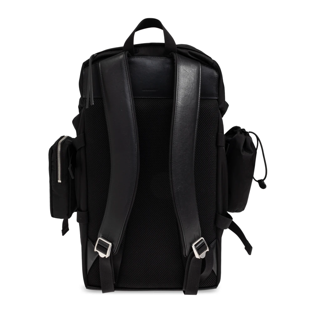 Jil Sander Rugzak met logo Black Heren