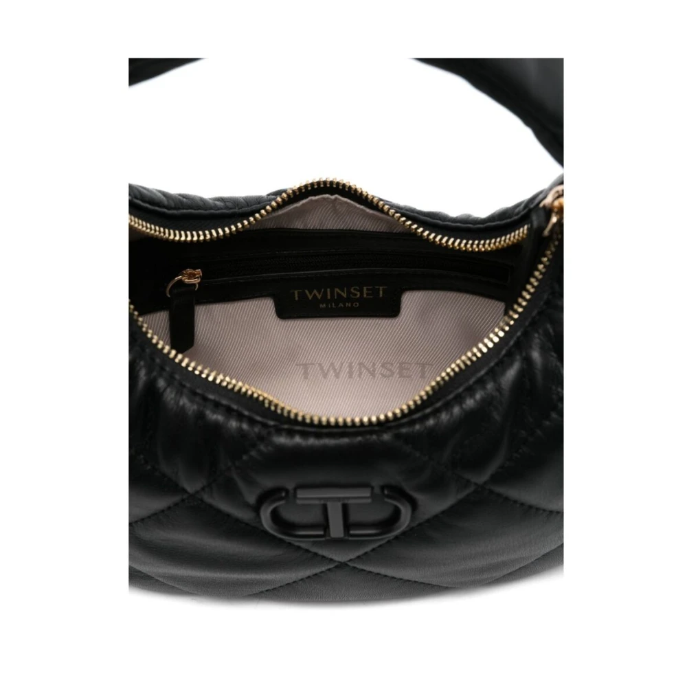 Twinset Zwarte Gewatteerde Schoudertas Black Dames