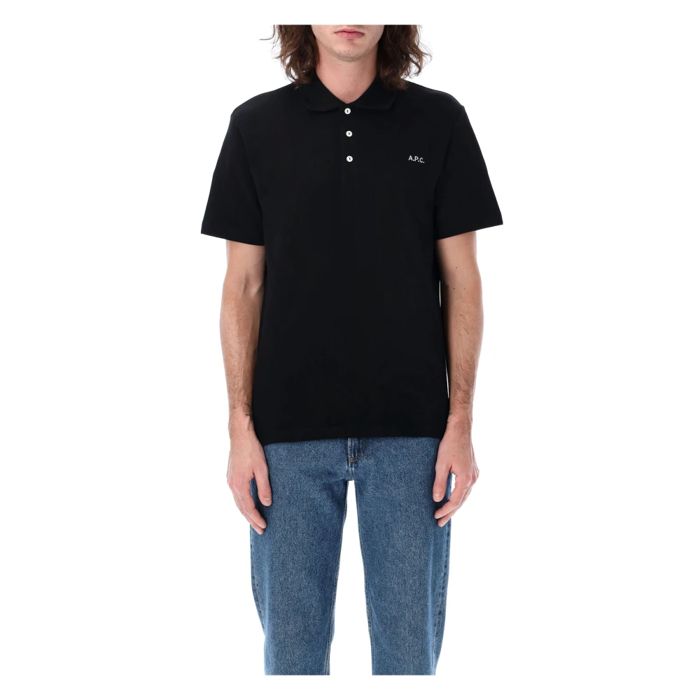 A.p.c. Klassiek Poloshirt in Diverse Kleuren Black Heren