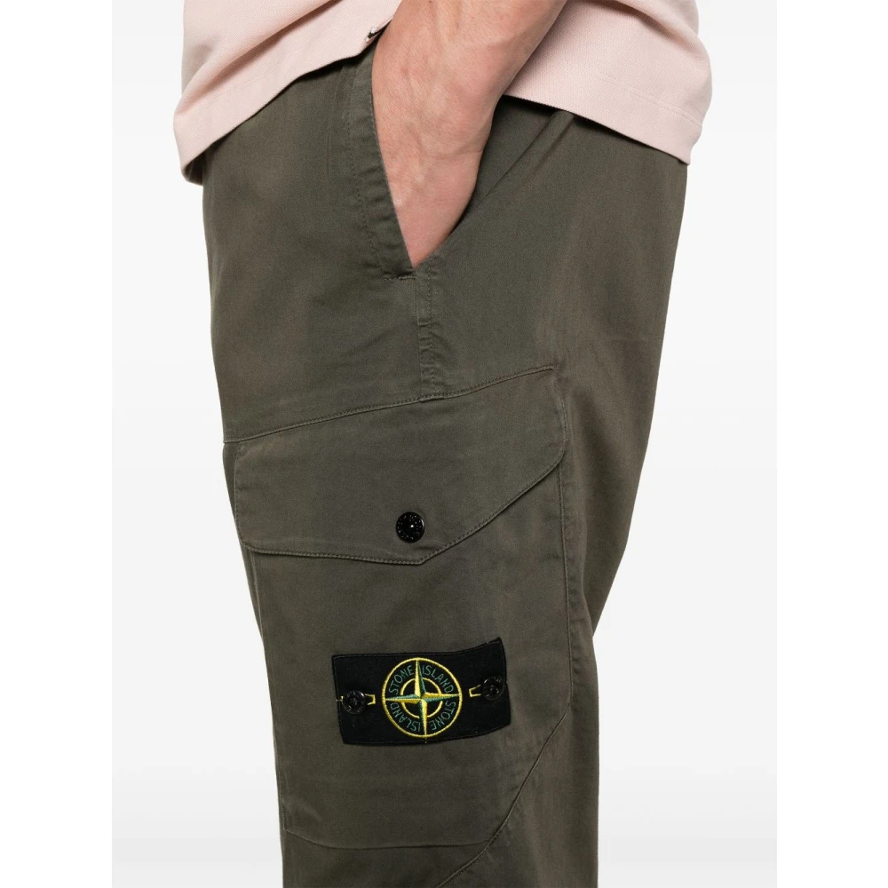 Stone Island Groene Broek Mix Stijl Comfort Green Heren