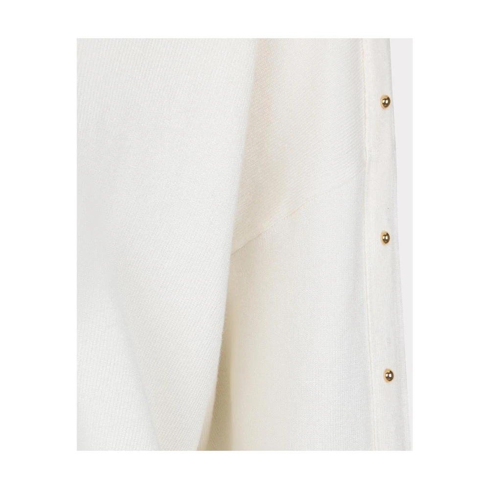 Esqualo Oversized Basic Gebreide Trui Off White Dames