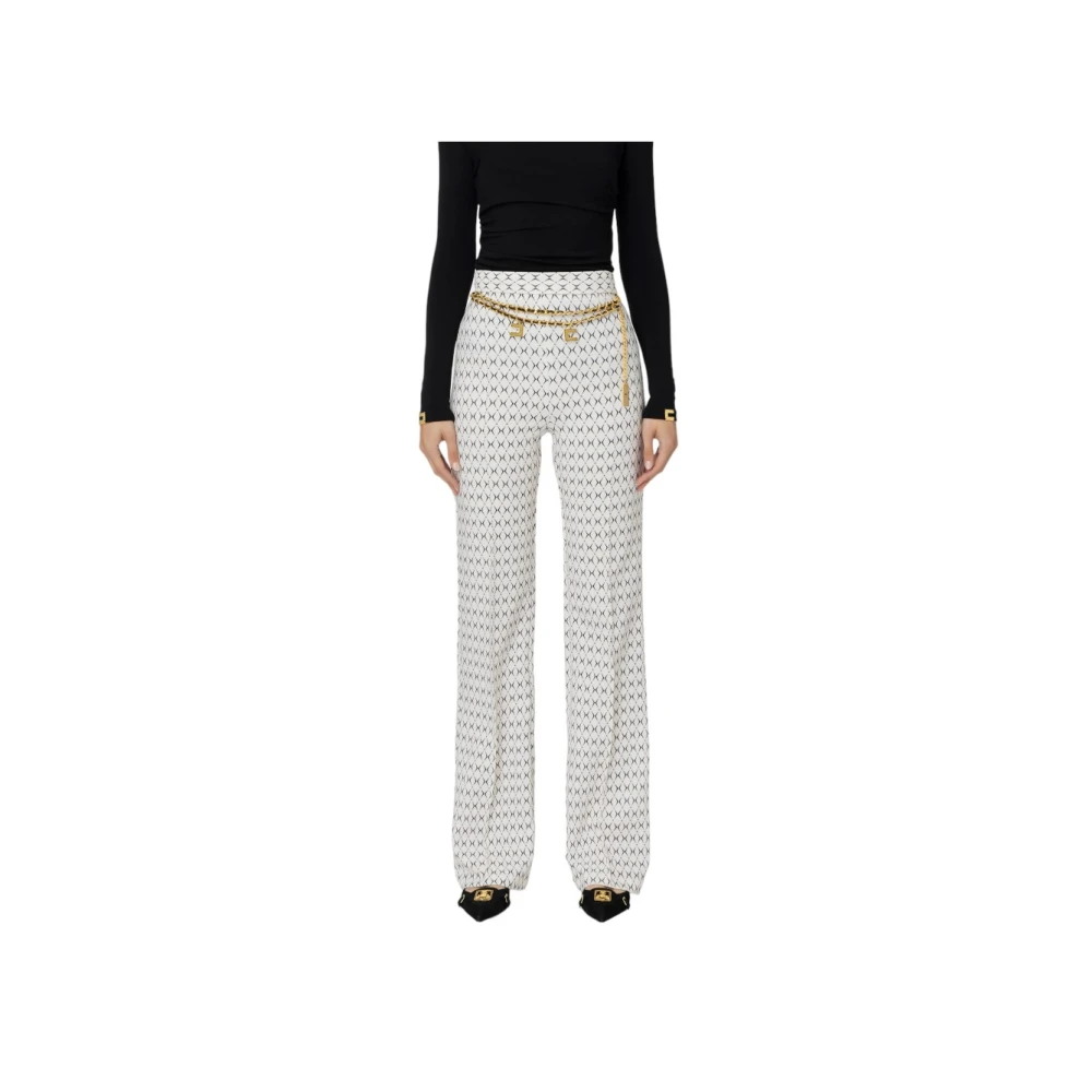 Elisabetta Franchi Stijlvolle Broek voor Vrouwen White Dames