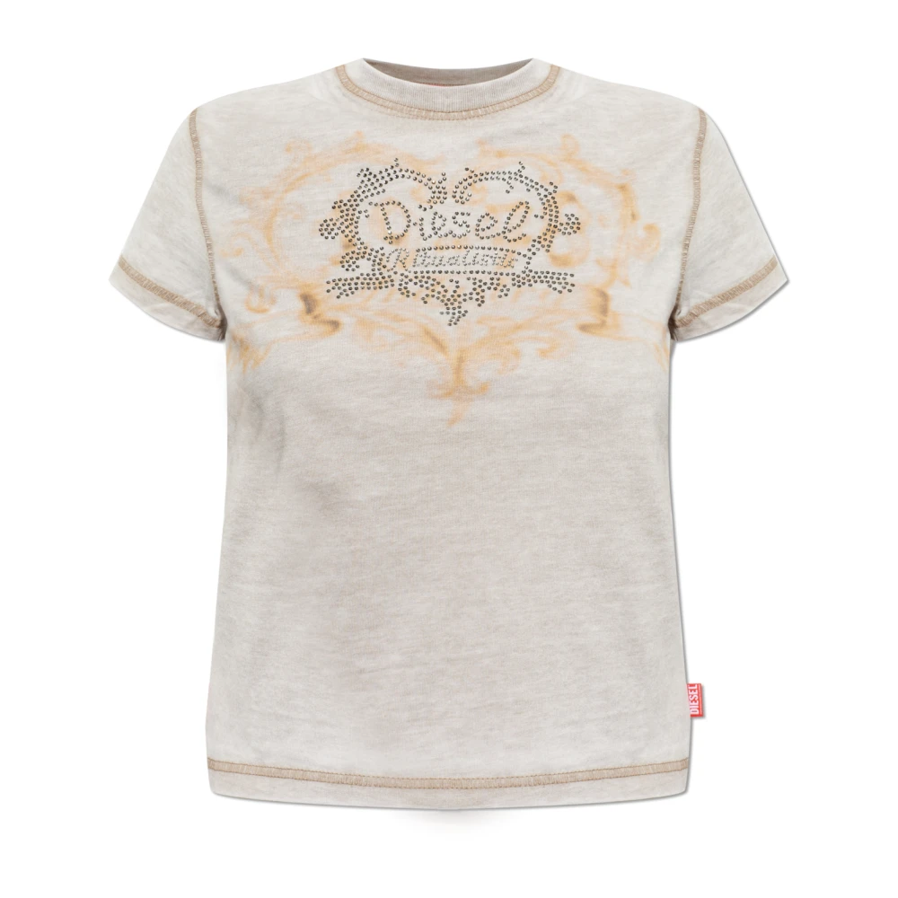 Diesel Donna Grigio - T-Shirt T-Ila-Aa1 - Tops - S