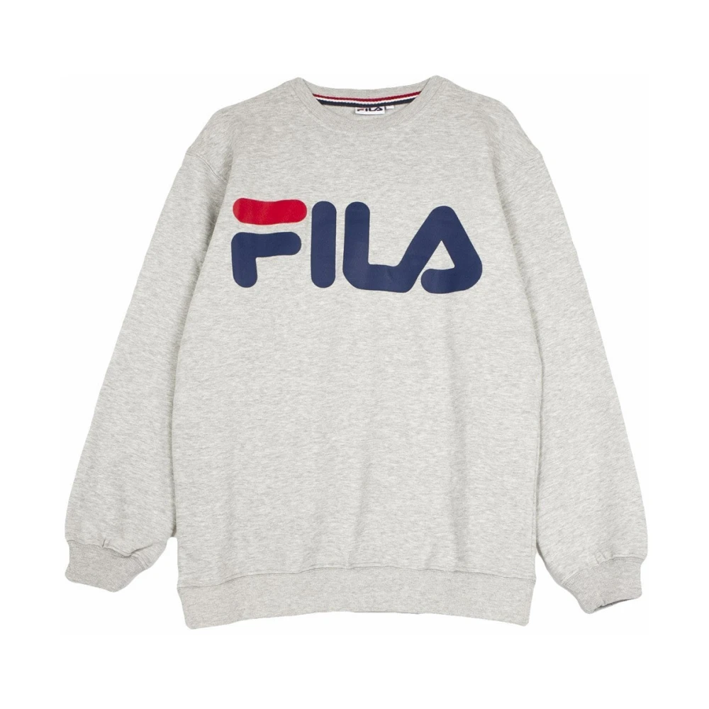 Fila Klassieke Logo Crewneck Sweatshirt Lichtgrijs Gray Heren