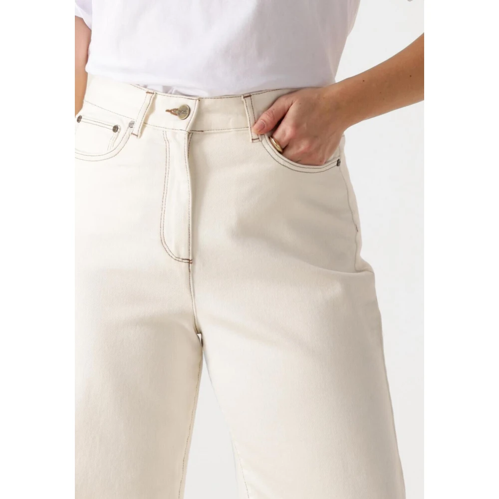 Nukus Elegante Ruby Pants voor vrouwen Beige Dames