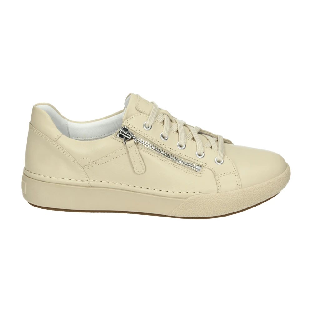 Josef Seibel Leren Sportieve Lage Schoenen Dames Schoenen Beige