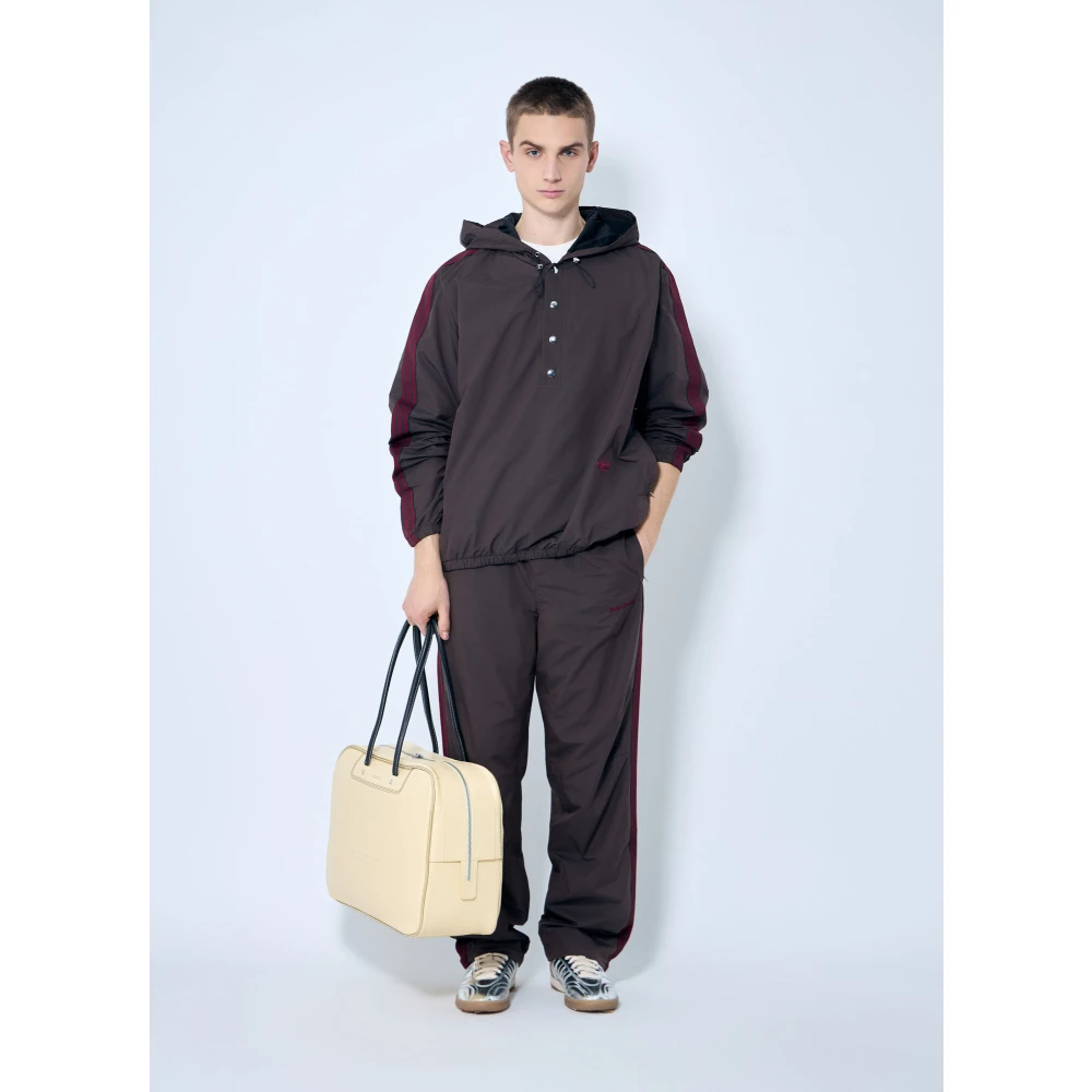 Adidas Logo Motif Track Pants Brown Heren