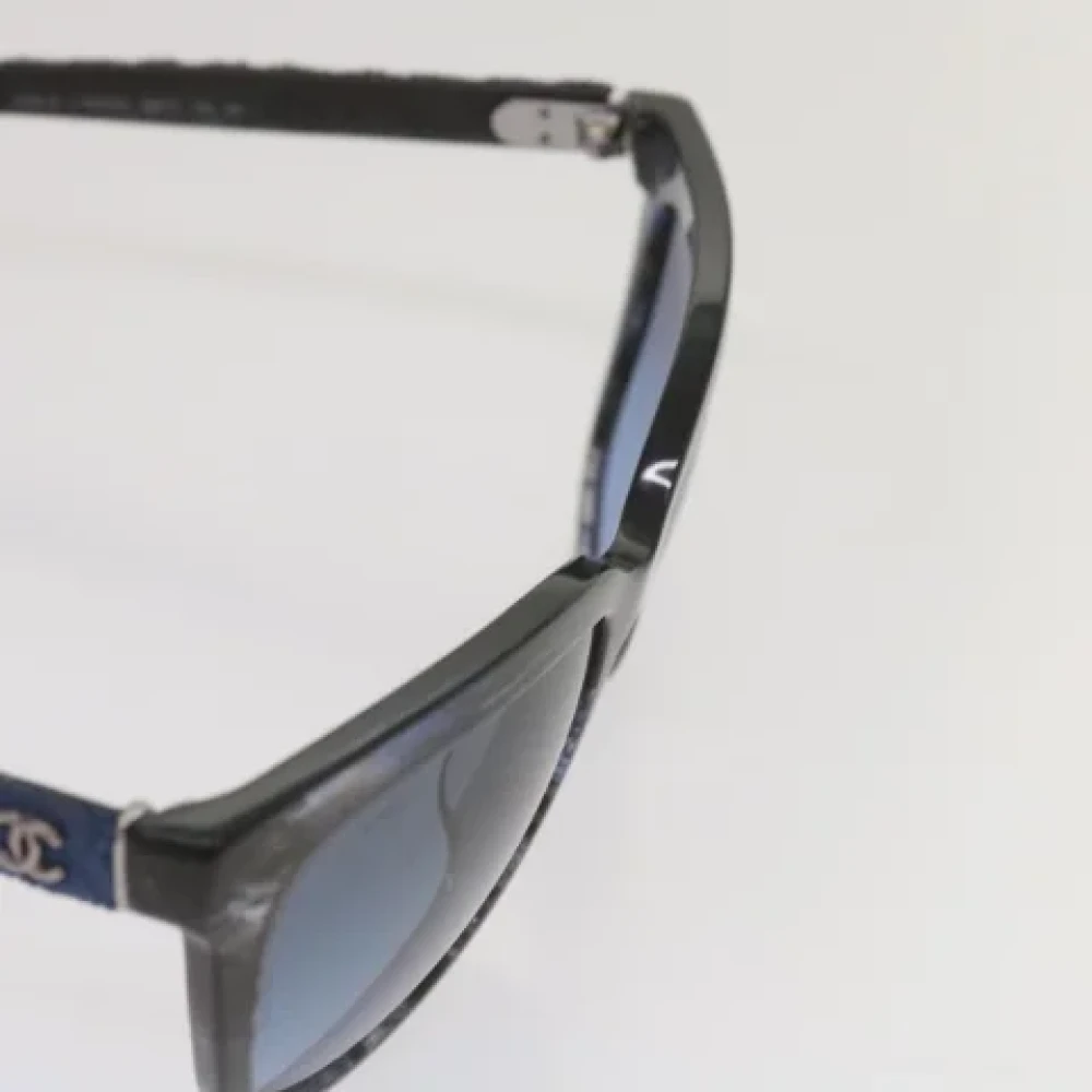 Chanel Vintage Pre-owned Plastic sunglasses Blue Dames