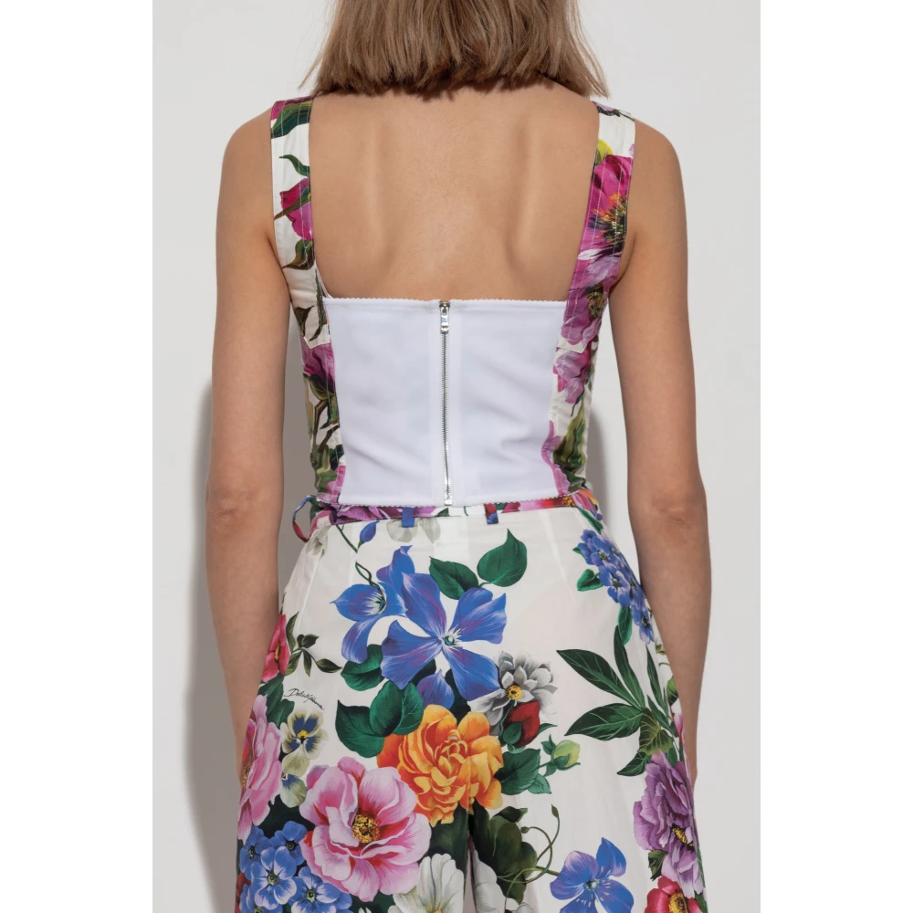 Dolce & Gabbana Top met bloemenpatroon Multicolor Dames