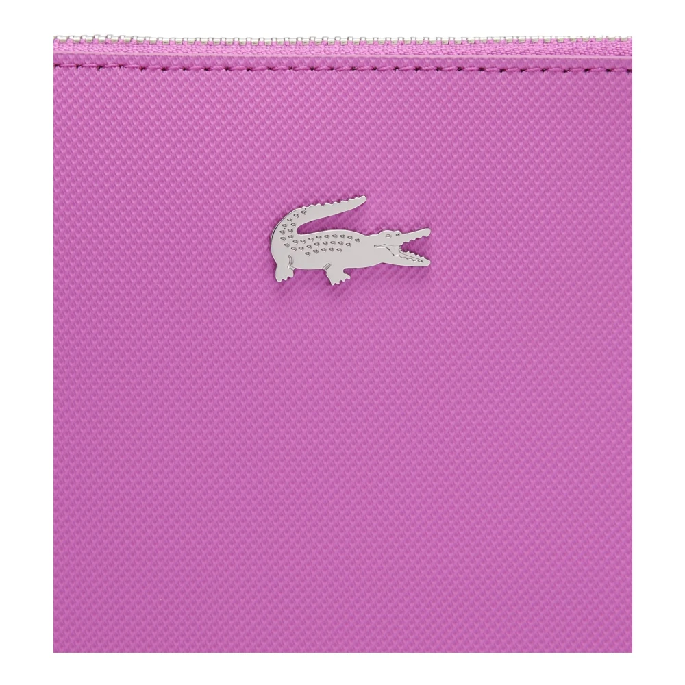 Lacoste Canvas Clutch Tas Pink Dames