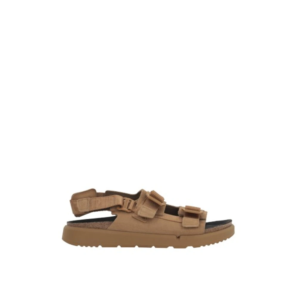 Birkenstock Platta sandaler i ljusbrunt nubuck Brown, Herr