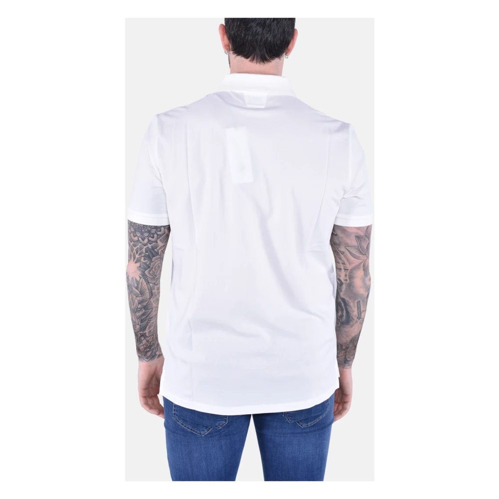 C.P. Company Stretch Piqué Korte Mouw Polo White Heren