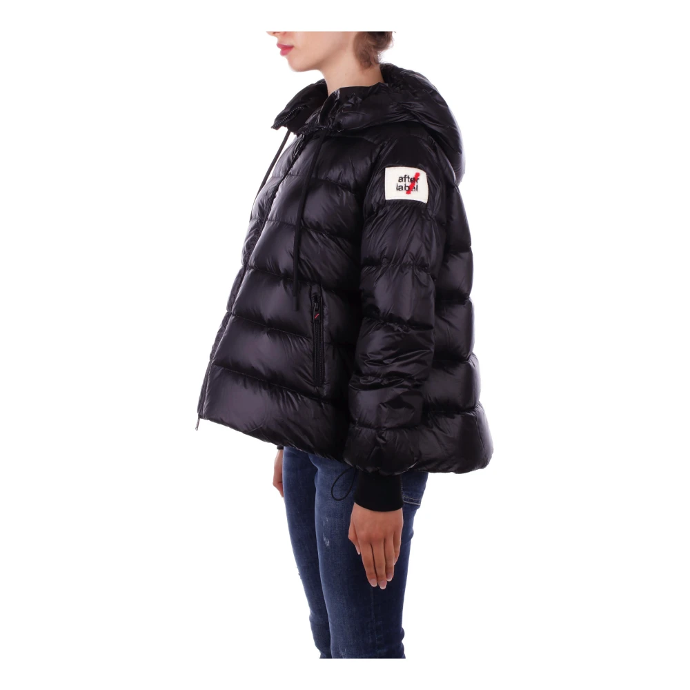 Afterlabel Zwarte jas met capuchon en ritssluiting Black Dames