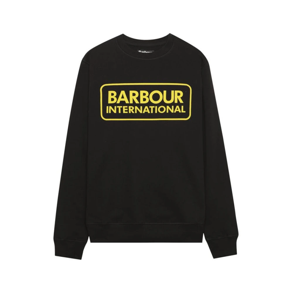 Barbour Sweatshirt met groot logo en raglanmouwen Black Heren