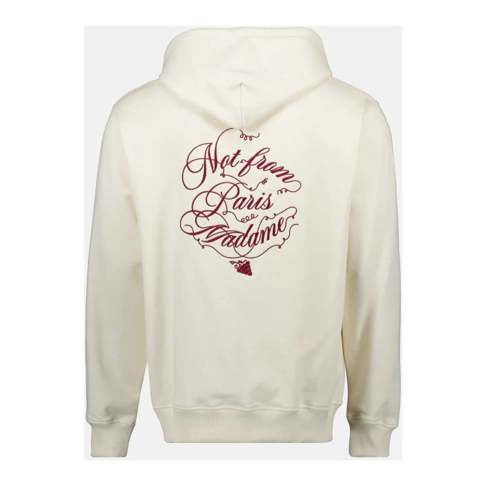 Drole de Monsieur Vine Slogan Hoodie Lente-Zomer 2025 White Heren
