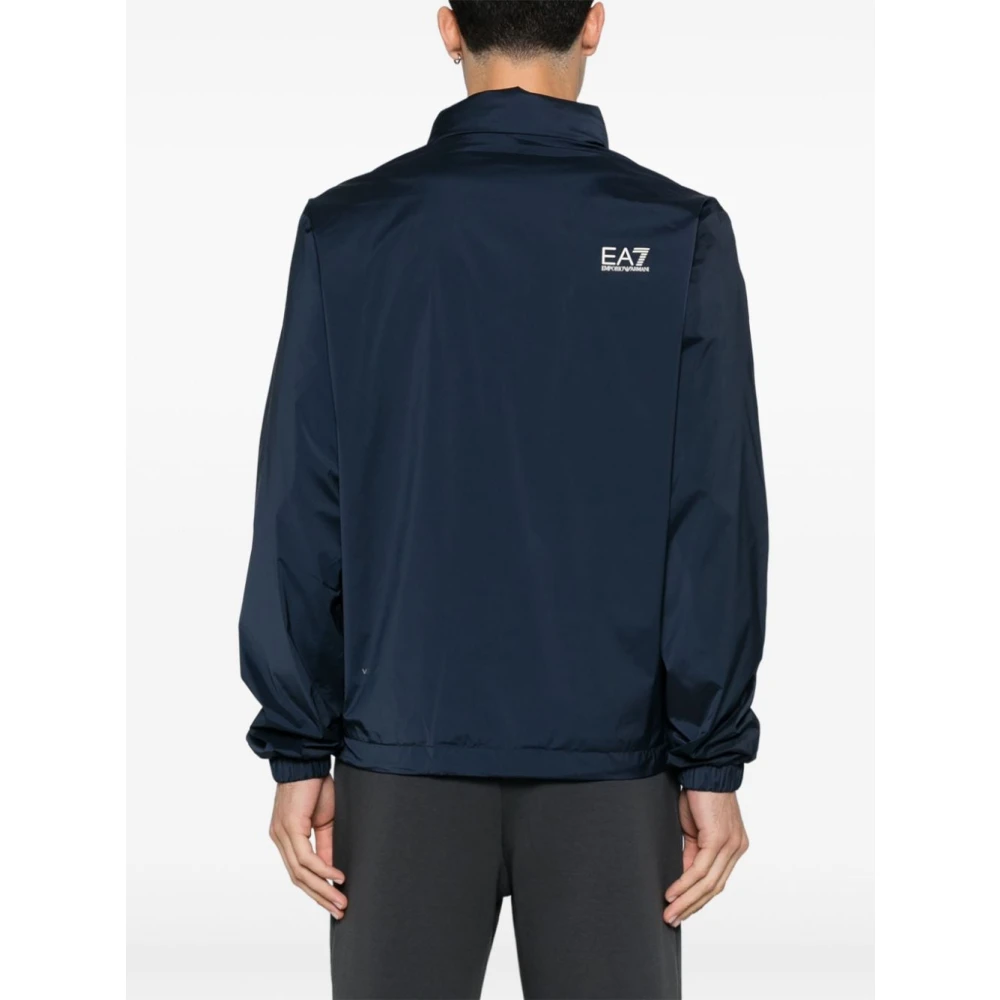 Emporio Armani EA7 Navy Blauwe Lichtgewicht Ritsjas Blue Heren
