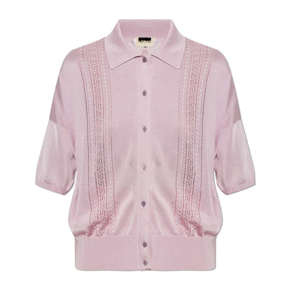 Versace Donna Rosa - Cardigan A Maniche Corte - Knitwear - L