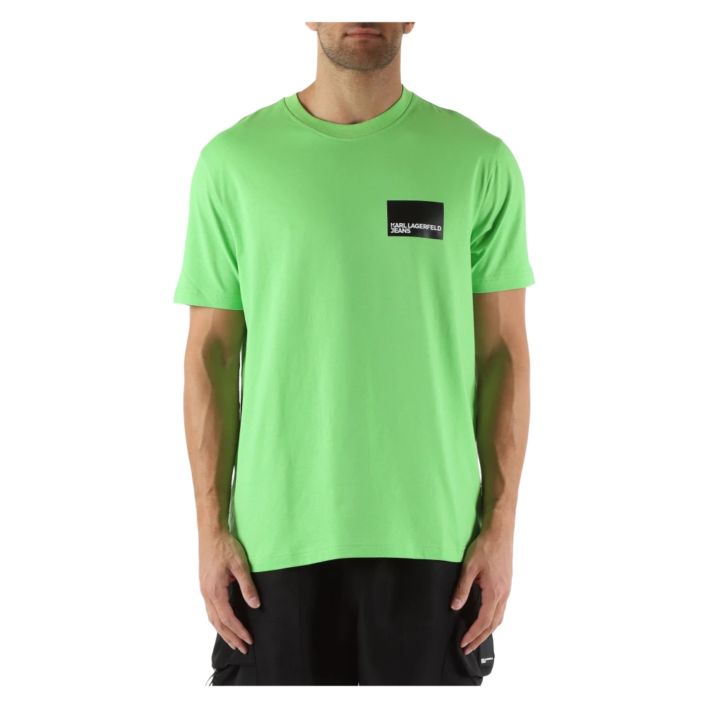 Karl Lagerfeld Biologisch katoenen regular fit T-shirt Green Heren