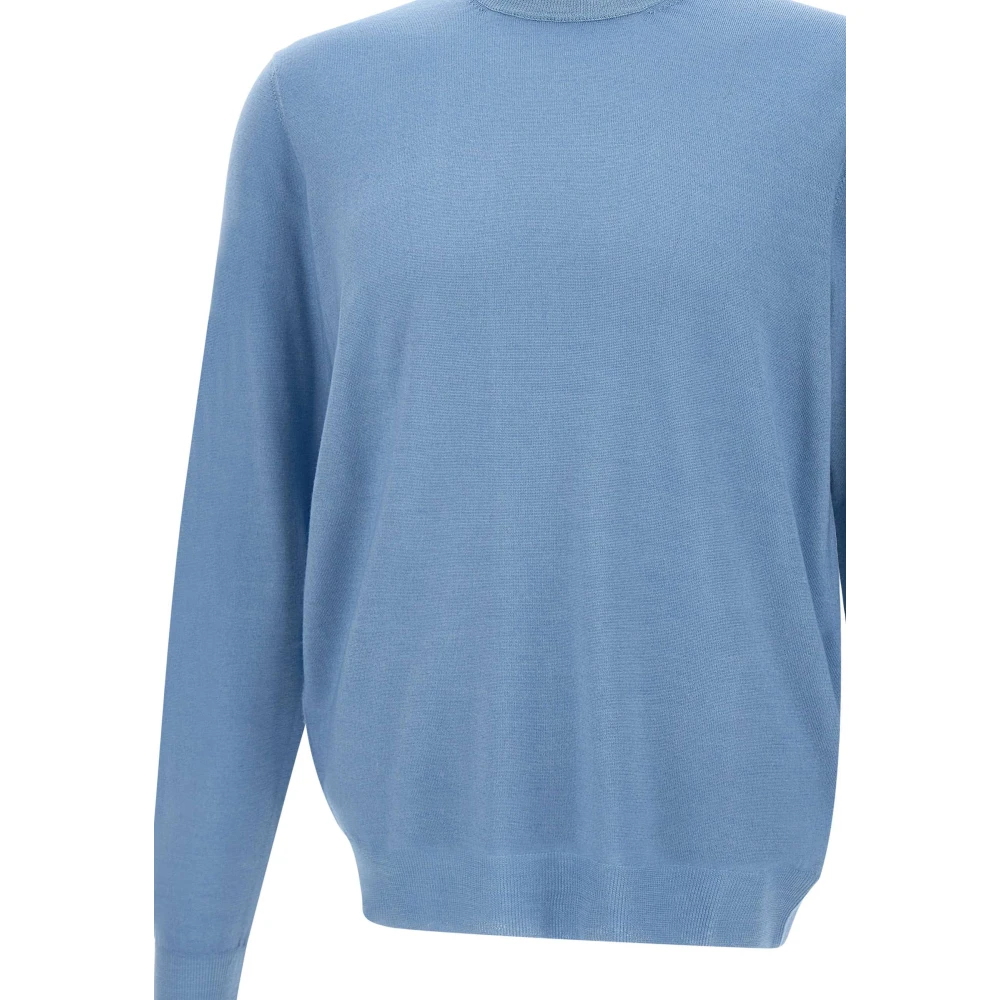 Filippo De Laurentiis Blauwe Wollen Trui Colors Collection Blue Heren