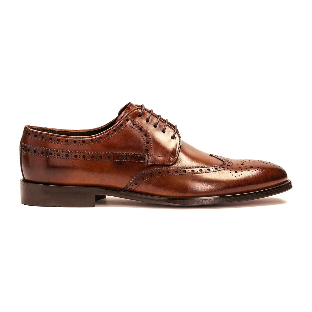 Kazar Klassiska bruna brogues med en rosettdetalj Brown, Herr