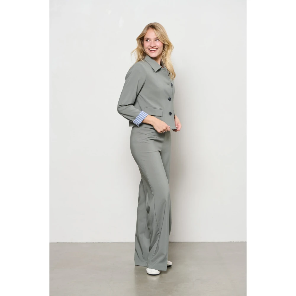 &Co Woman Blazer met ruitpatroon Green Dames
