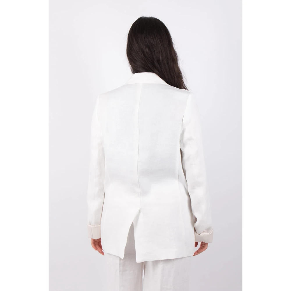 drykorn Linnen Blazer Off White Dames