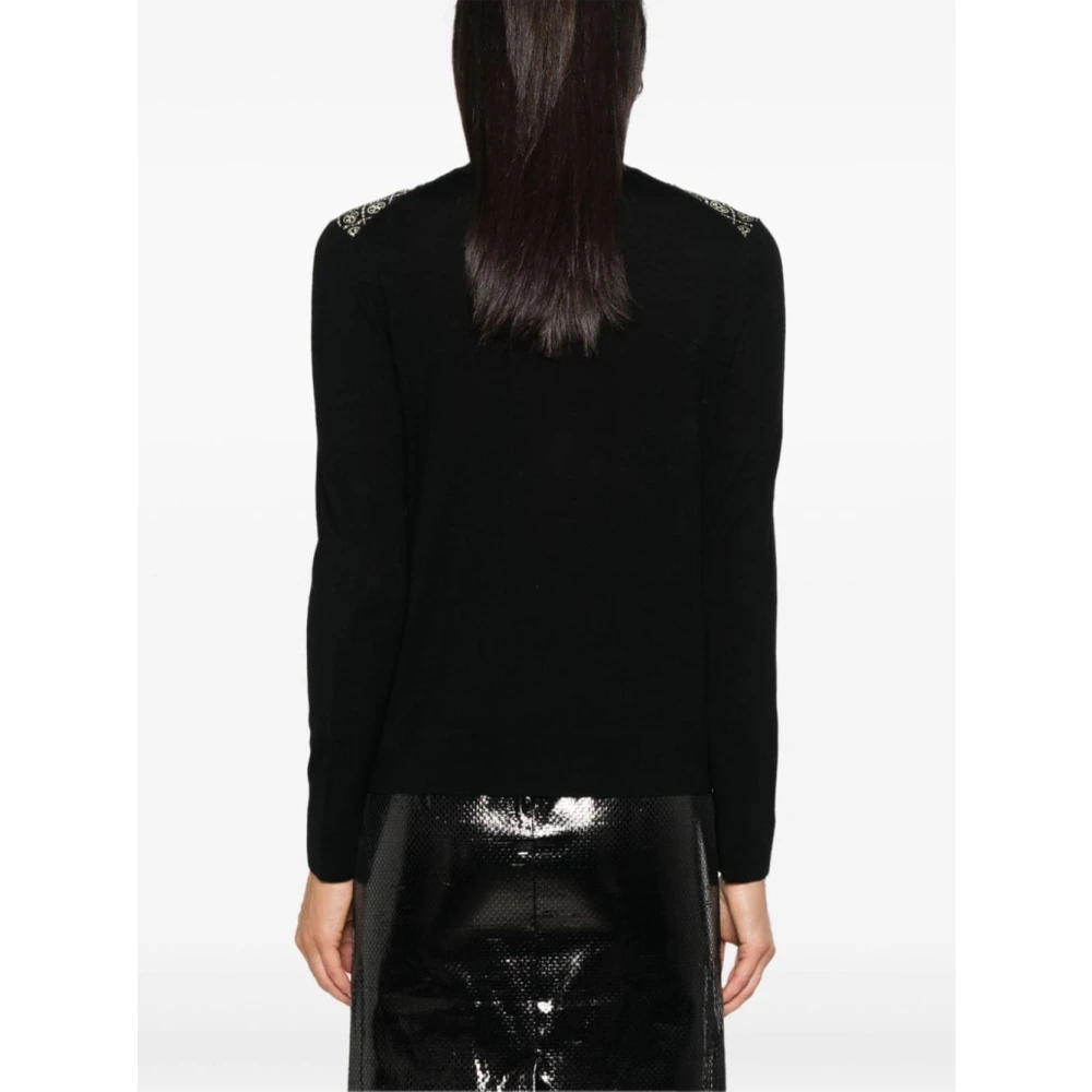 TORY BURCH Monogram Zwart Vest Gebreide Trui Black Dames