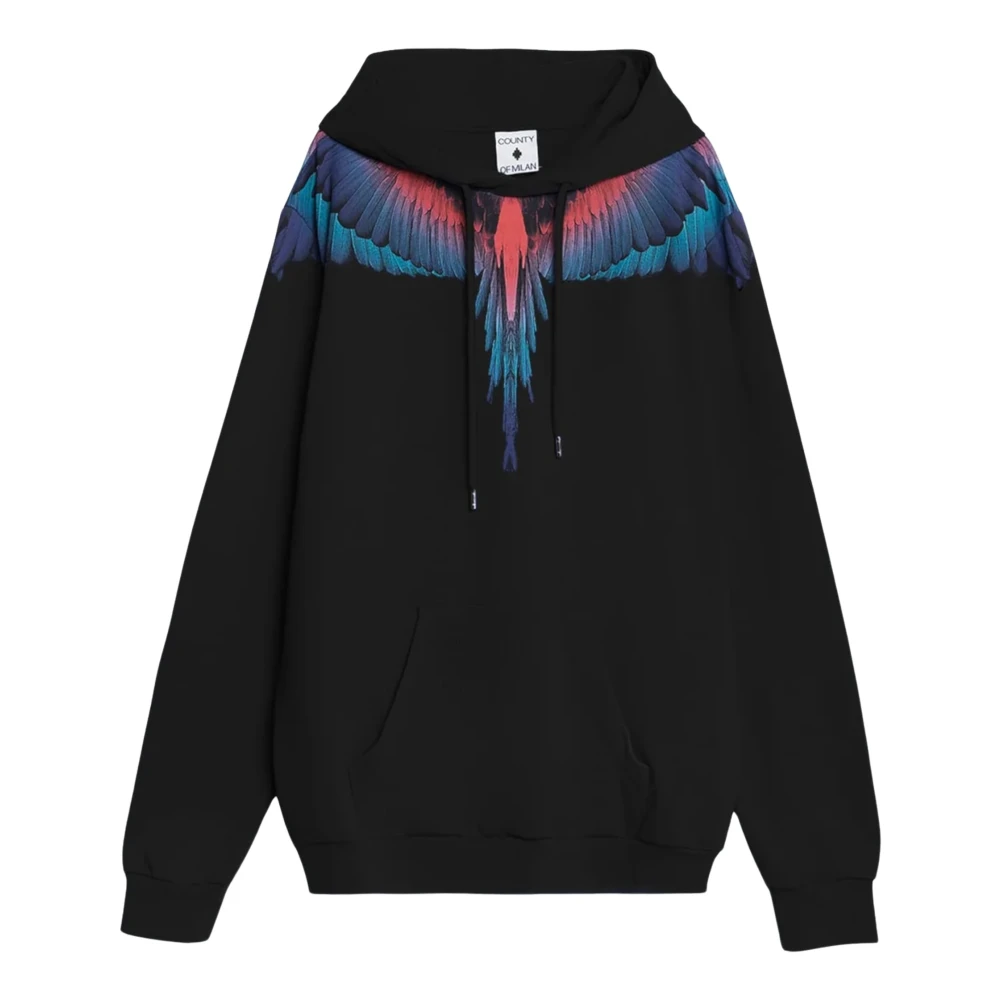 Marcelo Burlon Men's Black Hoodie - Hoodies - L - Sweatshirts & Hoodies