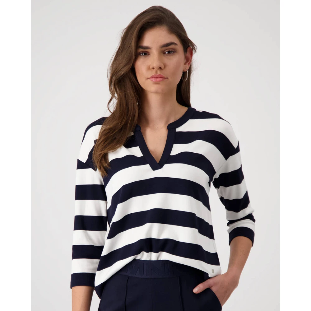 monari Sweatshirt Stijl 409337 Blue Dames