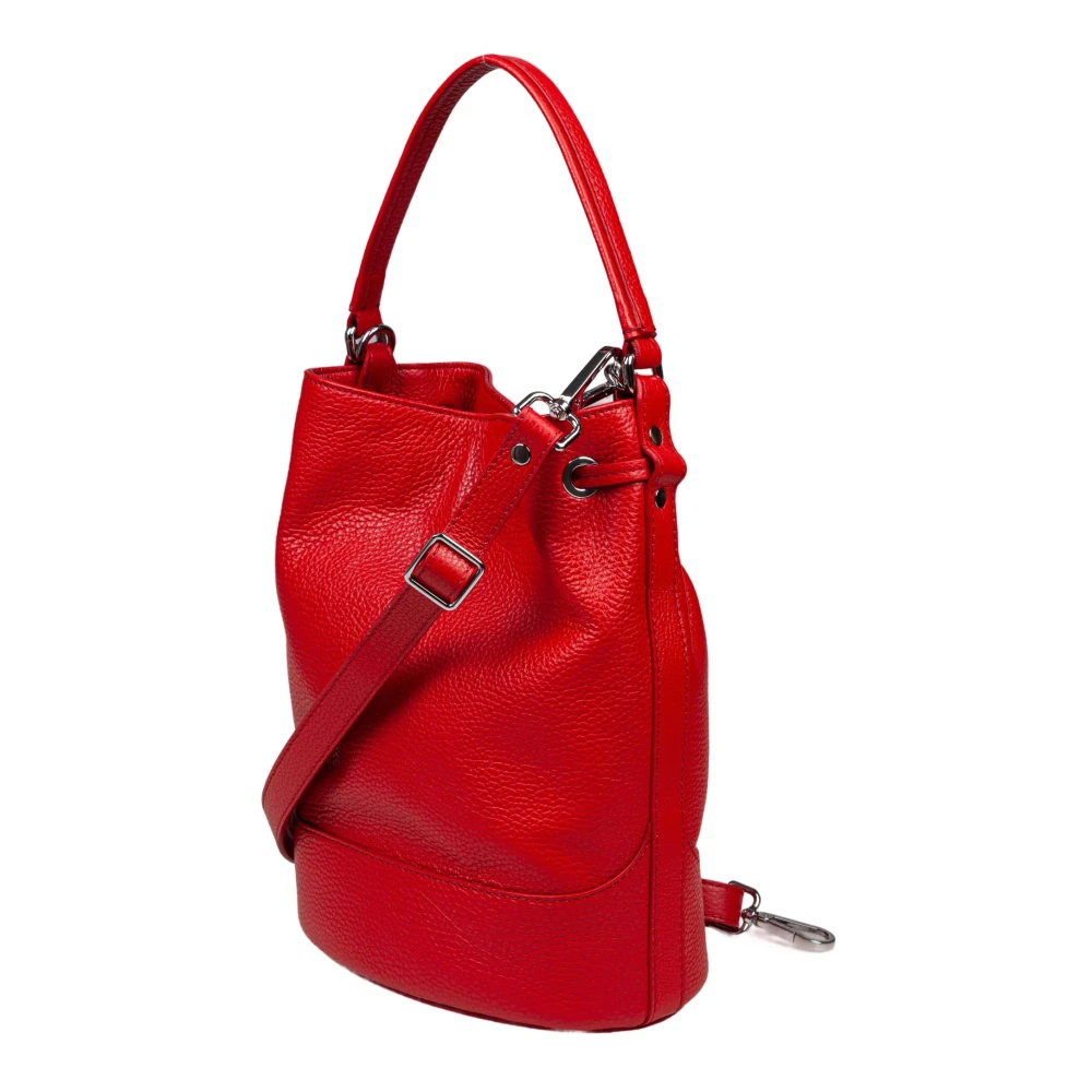 Zanellato Rode leren bucket tas Draaibare sluiting Red Dames