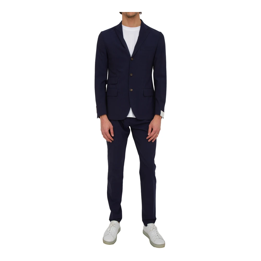 Eleventy Men's Blue Single Breasted Suit - Single Breasted Suits - 2XL - Suits