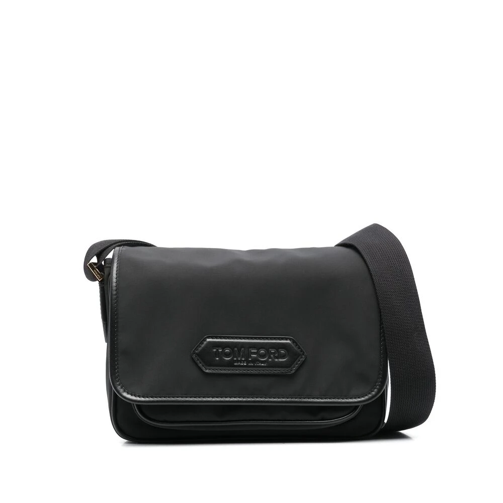 Tom Ford Zwarte Foldover Bum Bag Black Heren