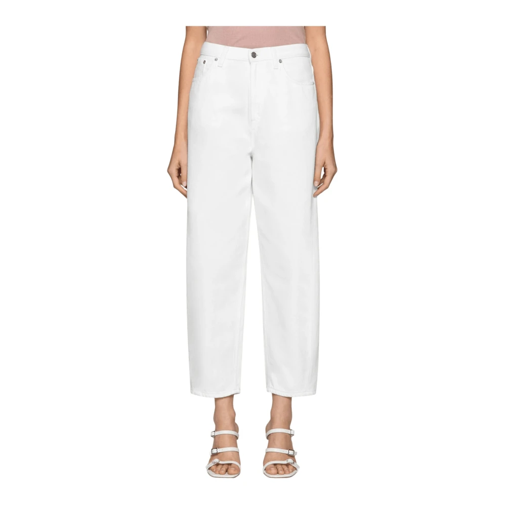 Dondup Women's White Cropped Jeans, W28, Bessie Jeans