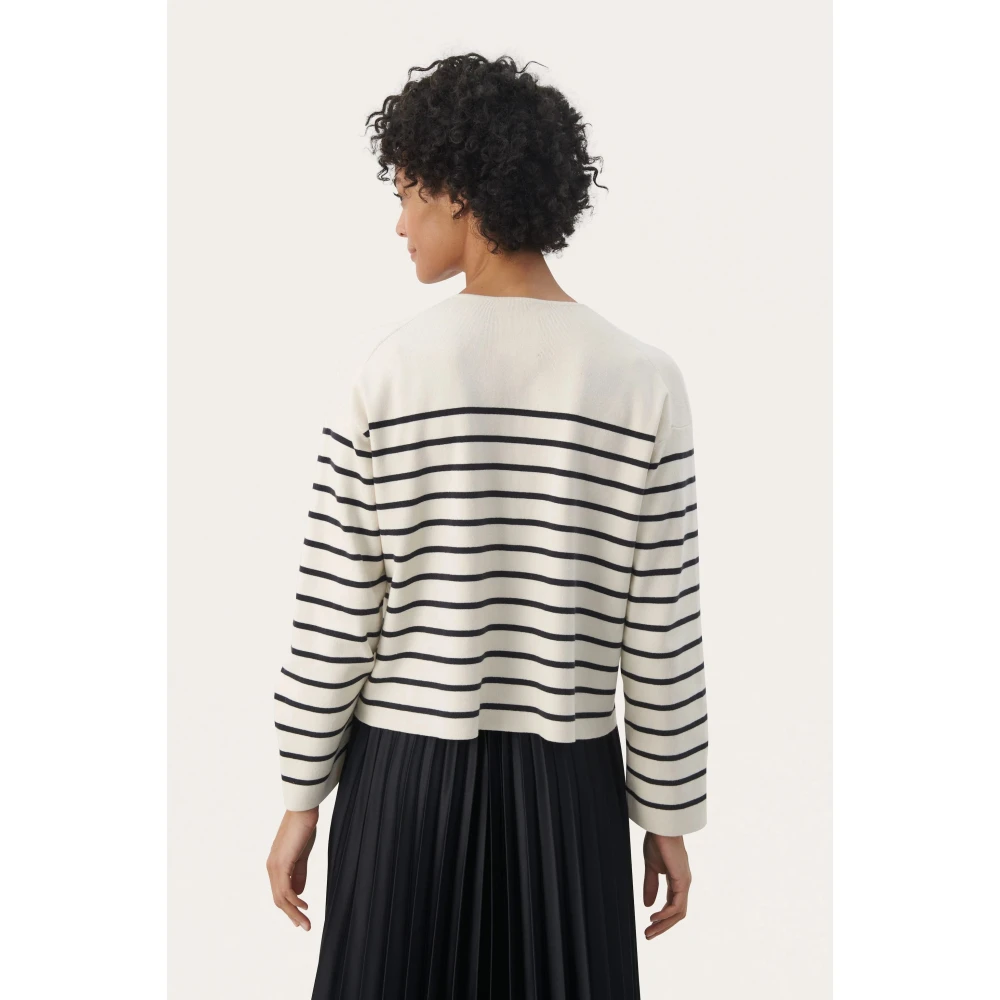 Part Two Gestreepte Vest Donkerblauw Multicolor Dames