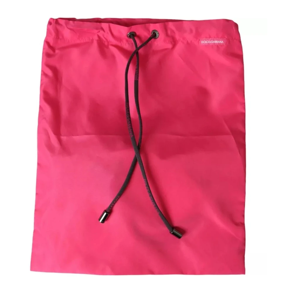 Dolce & Gabbana Roze Logo Zwembroek met Koordsluiting Pink Heren