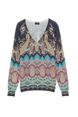 Paisley V-ringad tröja