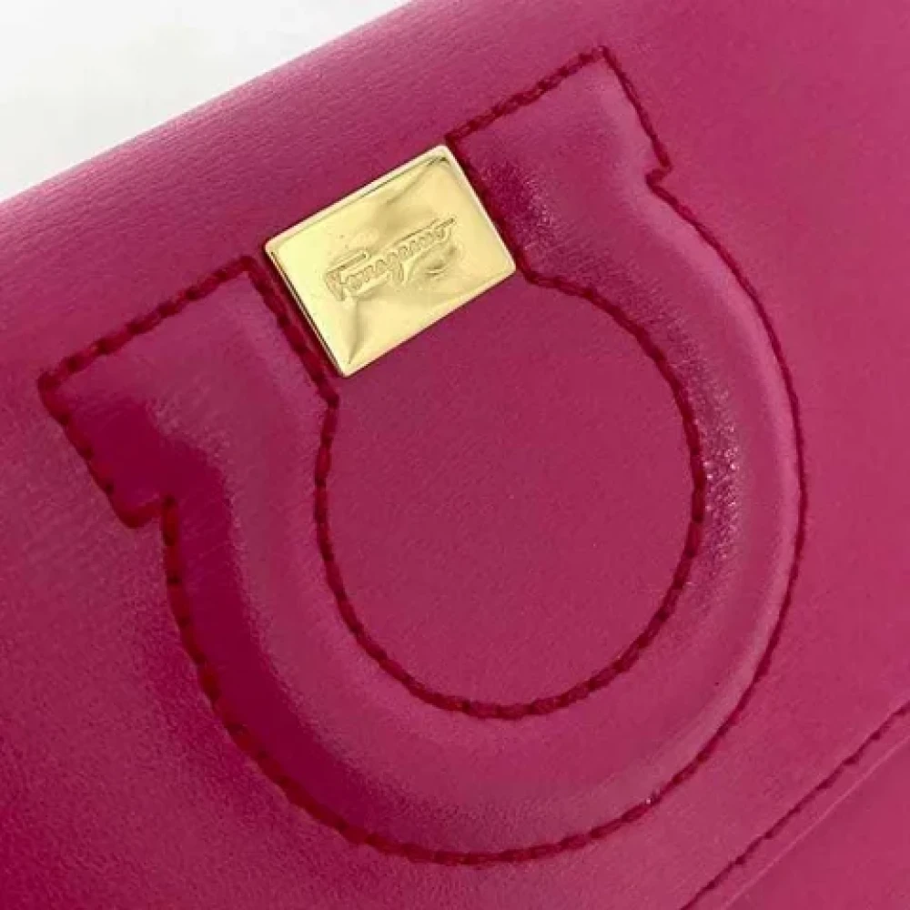 Salvatore Ferragamo Pre-owned Leather wallets Pink Dames
