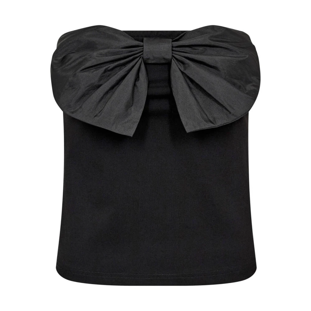 Co'couture Women's Black Sleeveless Tops, Xl, Barrycc Bow Top