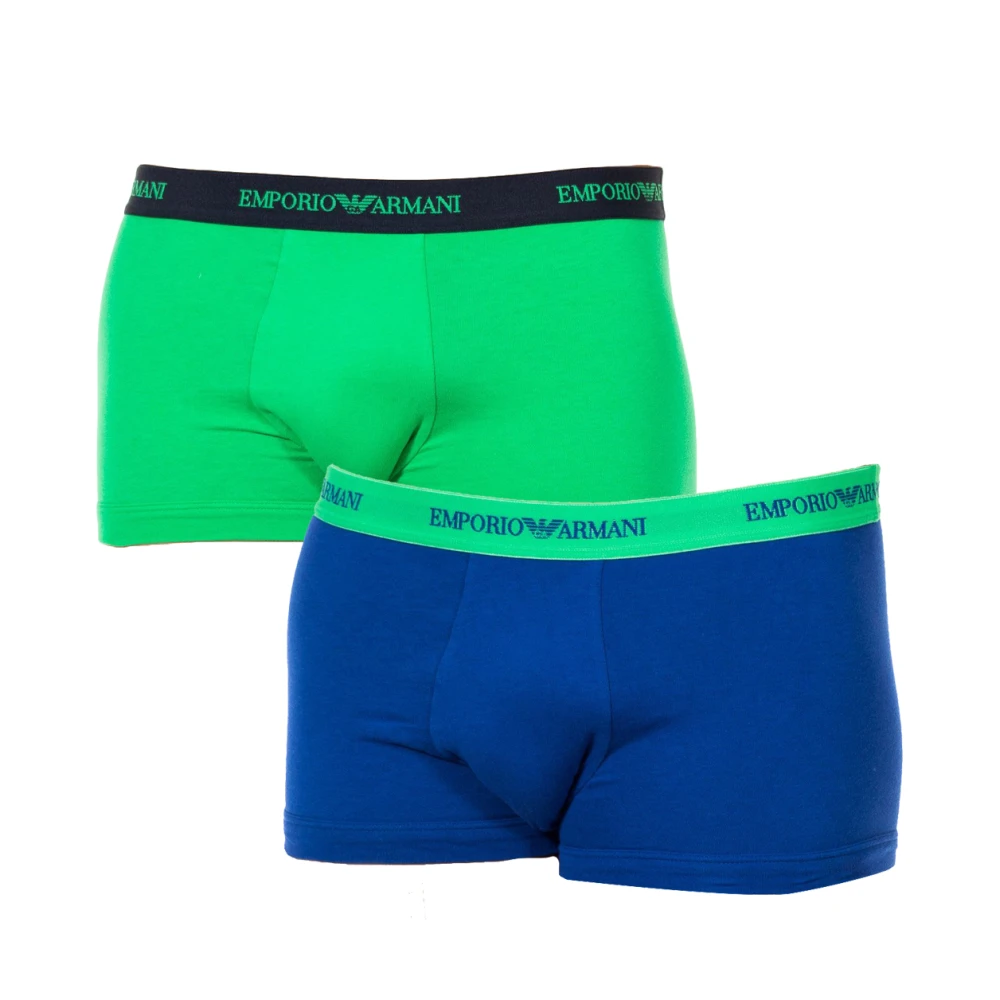 Emporio Armani Men's Multicolor Pack 2 Stretch Cotton Boxers - Underpants - 2XL - Underwear