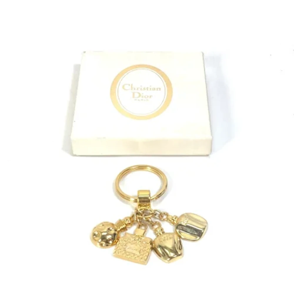 Dior Vintage Pre-owned Metal key-holders Yellow Dames