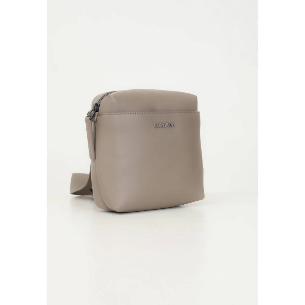 Calvin Klein Beige Schoudertas met Logotoepassing Beige Heren