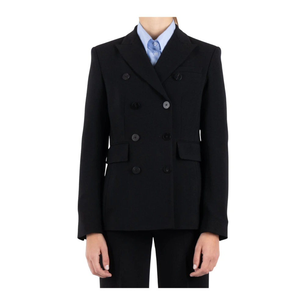 Seafarer Zwarte Wollen Kasjmier Jas Black Dames