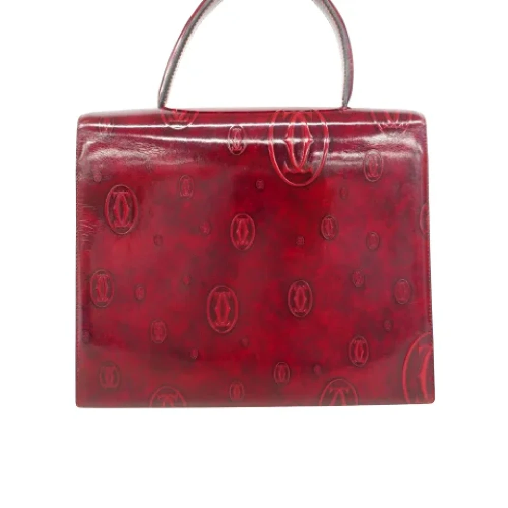 Cartier Vintage Pre-owned Leather handbags Red Dames